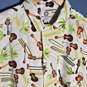 Resolution Guitar and Palm Tree Hawaiian Shirt